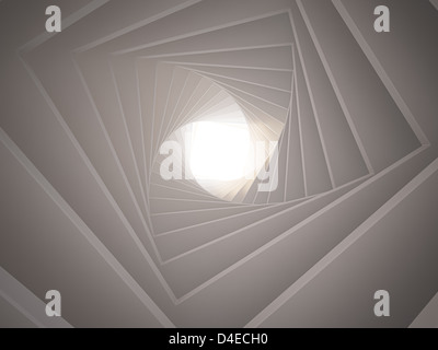3D reso astratto sfondo a spirale Foto Stock