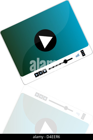 Video media player application interface Foto Stock