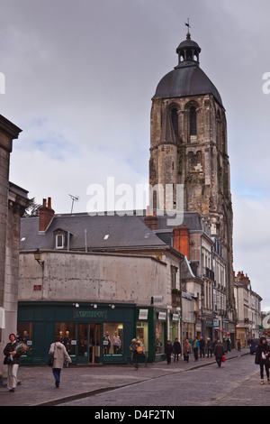 Tour de l'Horloge o Torre dell Orologio nella città di Tours. Foto Stock