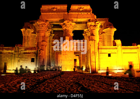 Kom Ombo Tempio Night Shot Foto Stock