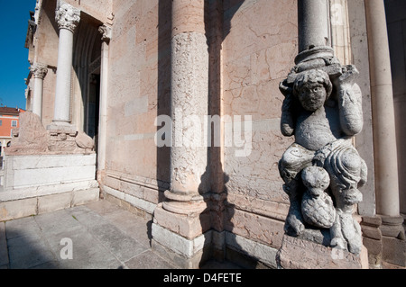 L'Italia, Emilia Romagna, Piacenza, Duomo, Cattedrale, scultura Foto Stock