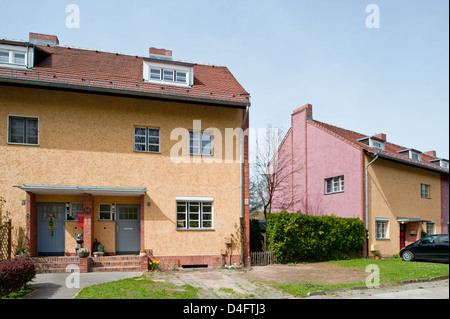 Berlino, Germania, sviluppo residenziale in Hufeisensiedlung in Britz Foto Stock