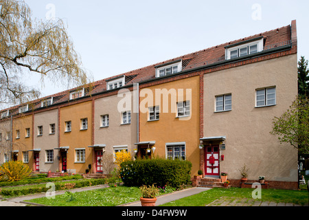 Berlino, Germania, sviluppo residenziale in Hufeisensiedlung in Britz Foto Stock