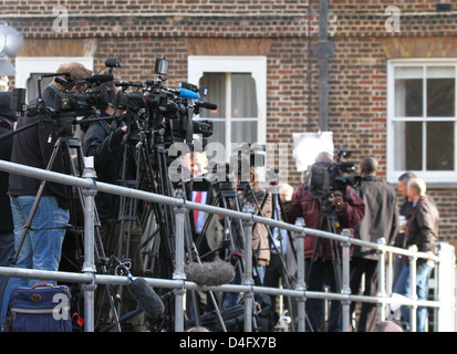 Dietro le quinte: fotografi in occasione della conferenza di Londra sulla Somalia Foto Stock