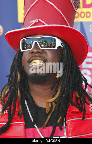T-Pain arriva a 2008 MTV Video Music Awards al Paramount Studios di Hollywood e Los Angeles, Stati Uniti d'America, 07 settembre 2008. Foto: Hubert Boesl Foto Stock