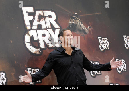 Attore tedesco Ralf Moeller pone al photocall per il suo film 'Far Cry" di Berlino, Germania. Il 24 settembre 2008. Il film da regista tedesco Boll è basato sul videogioco con lo stesso nome e si apre in tedesco cinema il 02 ottobre 2008. Foto: RAINER JENSEN Foto Stock