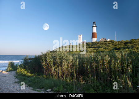 MONTAUK POINT LIGHTHOUSE East Hampton contea di Suffolk LONG ISLAND NELLO STATO DI NEW YORK STATI UNITI D'AMERICA Foto Stock