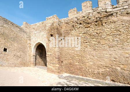 Gate, Akkerman fortezza (White rock, bianco fortezza), Belgorod-Dnestrovskiy , Ucraina, Europa orientale Foto Stock