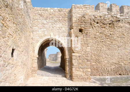 Gate, Akkerman fortezza (White rock, bianco fortezza), Belgorod-Dnestrovskiy , Ucraina, Europa orientale Foto Stock