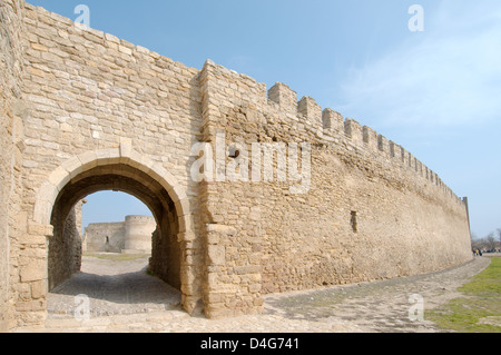 Gate, Akkerman fortezza (White rock, bianco fortezza), Belgorod-Dnestrovskiy , Ucraina, Europa orientale Foto Stock