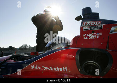 Marzo 12, 2013 - Birmingham, Alabama, Stati Uniti - Indycar test al Barber Motorsport Park, Birmingham,AL, 11-13 marzo 2013, Marco Andretti, Andretti Autosport (credito Immagine: © Ron Bijlsma/ZUMAPRESS.com) Foto Stock