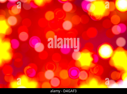 Sfocate luci di Natale sfondo. Luce sfocati Foto Stock