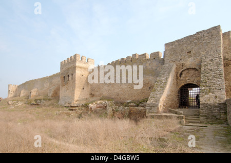 La fortezza Akkerman dal Dniester Liman (White rock, bianco fortezza), Belgorod-Dnestrovskiy , Ucraina, Europa orientale Foto Stock