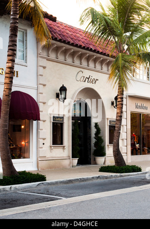 Cartier storefront, Worth Avenue, west pam beach florida Foto Stock