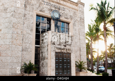 Tiffany & Company storefront Worth Avenue, West Pam Beach Florida Foto Stock