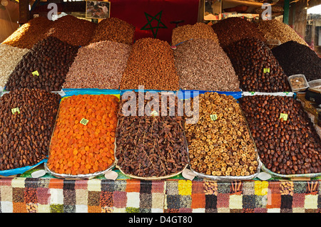 Display di frutta, Marrakech, Marocco, Africa del Nord Foto Stock