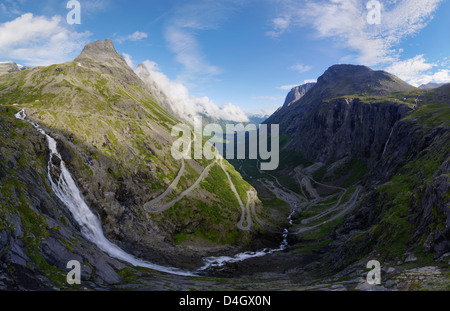 Vista dal punto di vista Trollstigen, More og Romsdal, Norvegia e Scandinavia Foto Stock