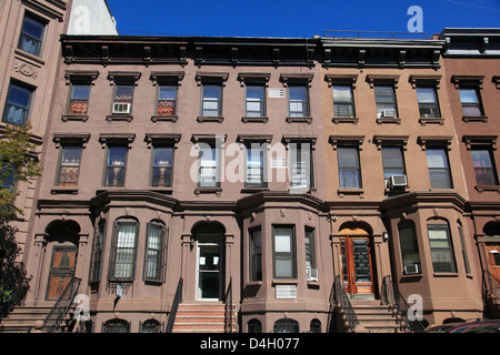 Pietre marroni, Harlem, Manhattan, New York City, Stati Uniti d'America Foto Stock