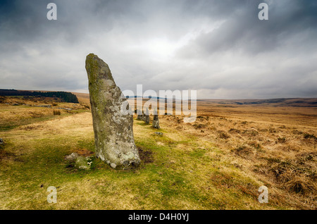 Pietre permanente su Dartmoor Foto Stock