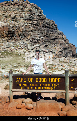 Capo di Buona Speranza segno a Cape Point nella Western Cape - Sudafrica Foto Stock