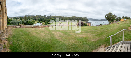 Costruzione di rovine a Port Arthur, Tasmania che una volta era un insediamento penale in Australia convict inizi. Foto Stock