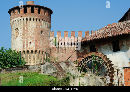 L'Italia, Lombardia, Soncino, Rocca Sforzesca, Castello Foto Stock