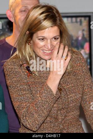 La Principessa olandese Maxima assiste il primo evento nazionale dell'alleanza di vicinato nel Van Nelle Factory a Rotterdam, Paesi Bassi, 20 novembre 2008. Nel corso della riunione, sociale strutture di quartiere nelle città e nei villaggi e nelle aree rurali sono stati discussi. Foto: Patrick von Katwijk Foto Stock