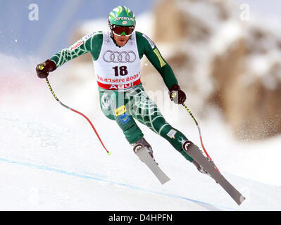Bode Miller di stati uniti in azione durante gli uomini in Discesa a sci alpino Campionati del Mondo in Val d'Isere, Francia, 06 febbraio 2009. Foto: Karl-Josef Hildenbrand Foto Stock