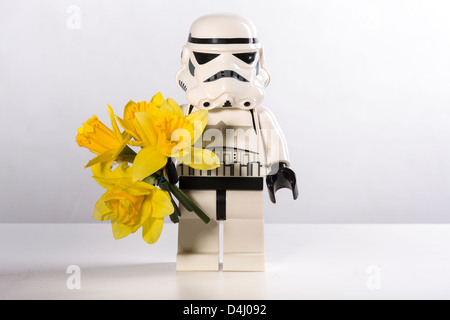 Stormtrooper con narcisi Foto Stock