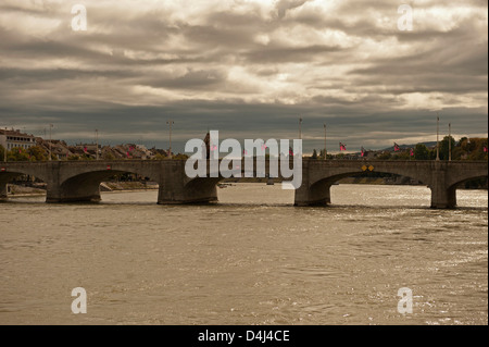 Basel, Svizzera, vista sul Reno Foto Stock