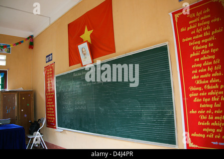 Scuola in Catcat Villaggio Culturale vicino a Sapa Vietnam Foto Stock