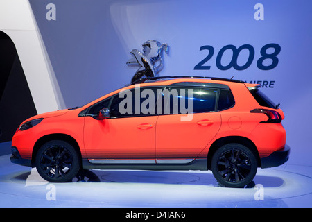 Peugeot 2008. Il Motor Show di Ginevra 2013 Foto Stock