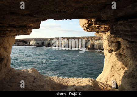 Grotte Marine in Ayia Napa, Cipro Foto Stock