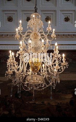 Lampadario di cristallo Banca d'Irlanda Dublino Foto Stock