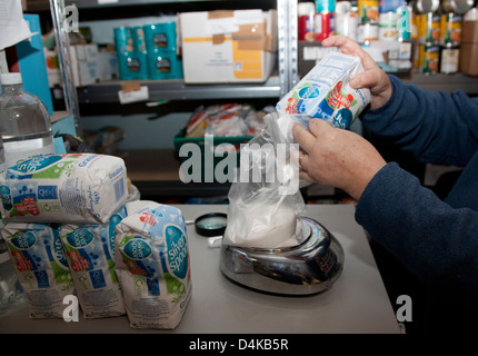 Food Bank in Peckham, Londra Sud gestito dalla carità Trussell fiducia Foto Stock