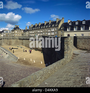 Pareti di Saint Malo, Bretagne, Bretagna, Francia, Europa Foto Stock