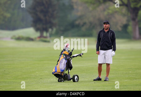 Siamo ski racer Bode Miller sorge sul campo da golf di Zell am See, Austria, 15 maggio 2009. Bode Miller partecipa al UVEX &Sci Golf Campionati del Mondo 2009 che avvengono in Zell am See dal 14 maggio fino al 17 maggio 2009. Il concorso è composto da un slalom gigante e due round di golf. Foto: Karl-Josef Hildenbrand Foto Stock