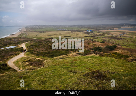 Testa Hengistbury riserva naturale vicino a Christchurch, Dorset, Regno Unito Foto Stock