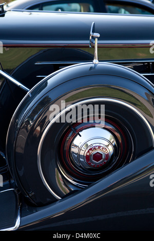 Dettaglio di un'annata Packard auto, Sorelle, Oregon, Stati Uniti d'America Foto Stock