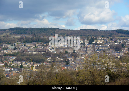 Vista della città di Matlock Derbyshire England Regno Unito Foto Stock