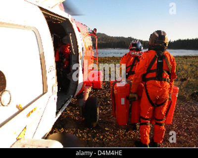 Stazione aria Sitka assistere imbarcazione a vela Foto Stock