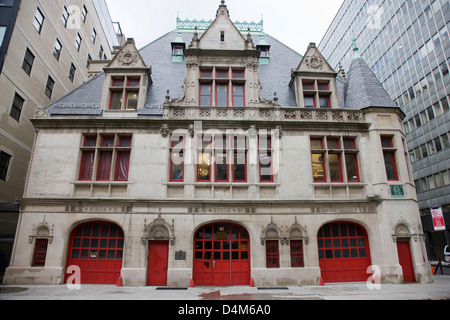 Firehouse, società del motore 31 è una storica stazione dei vigili del fuoco si trova a 87 Lafayette Street, New York Foto Stock