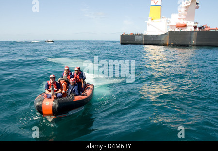 Piccola barca equipaggio Foto Stock