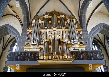 Muenden, la Germania, l'organo nella chiesa di San Biagio Foto Stock