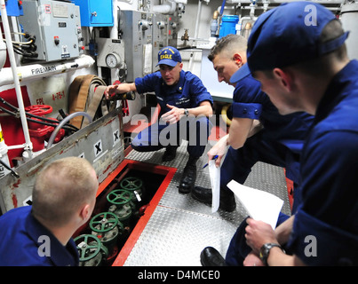 Coast Guard Eagle equipaggio treno officer candidati Foto Stock