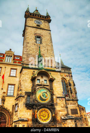 Il vecchio Municipio di Praga nelle prime ore del mattino Foto Stock