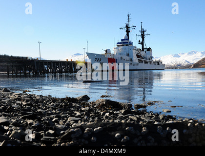 Il Guardacoste Rush moores di Kodiak, Alaska Foto Stock