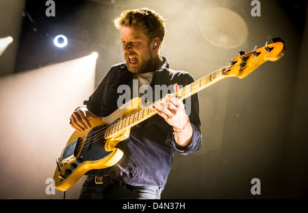 Marzo 14, 2013 - English folk rock band Mumford & Sons esegue live all'Alcatraz, Milano, Italia Foto Stock