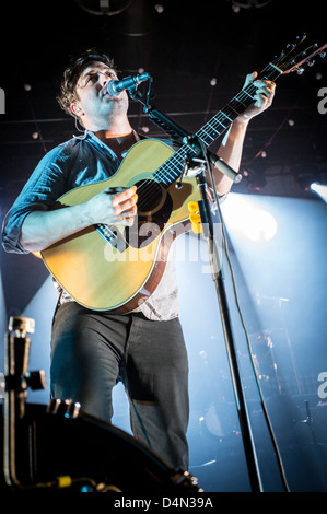 Marzo 14, 2013 - English folk rock band Mumford & Sons esegue live all'Alcatraz, Milano, Italia Foto Stock