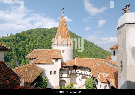 Castello di Bran (Castelul Bran) - Conteggio Castello di Dracula, Braşov, Valacchia, Romania Foto Stock